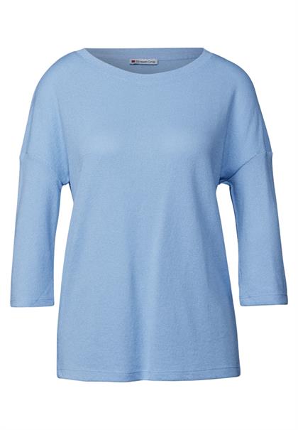 Strick-Look Shirt serenity blue