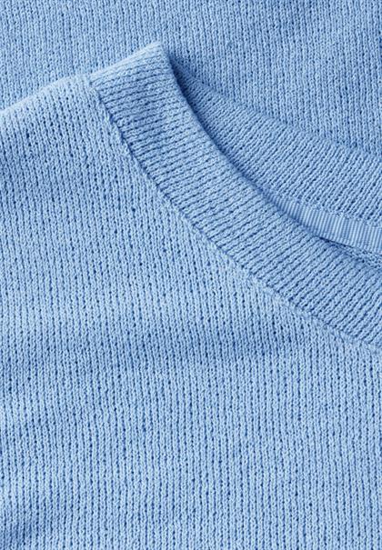 Strick-Look Shirt serenity blue