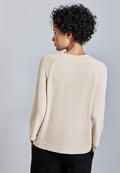 Strick-Look Shirt smooth sand beige