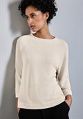 Strick-Look Shirt smooth sand beige