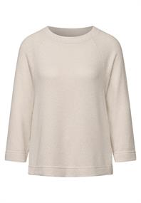 Strick-Look Shirt smooth sand beige