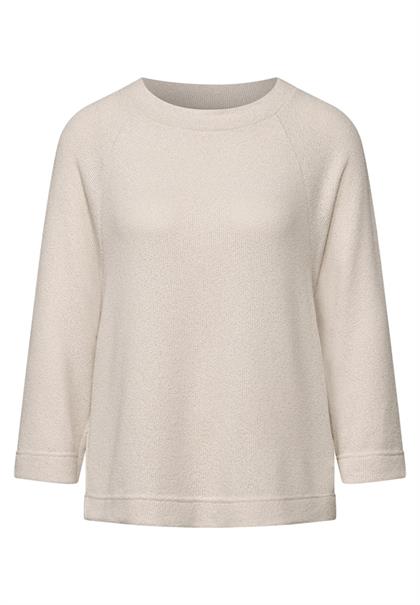 Strick-Look Shirt smooth sand beige