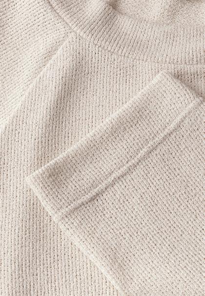 Strick-Look Shirt smooth sand beige