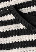 Strick-Look Streifenshirt black