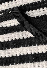 Strick-Look Streifenshirt black