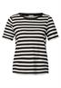 Strick-Look Streifenshirt black