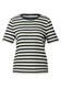 Strick-Look Streifenshirt hunter green