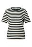 Strick-Look Streifenshirt hunter green