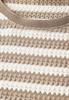 Strick-Look Streifenshirt safari beige