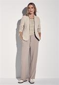 Strick-Look Streifenshirt safari beige