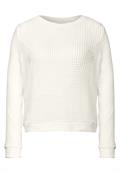 Strick-Look Strukturshirt off white