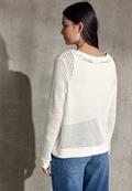 Strick-Look Strukturshirt off white