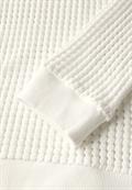 Strick-Look Strukturshirt off white