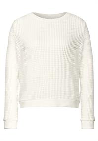 Strick-Look Strukturshirt off white