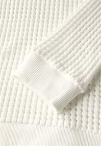 Strick-Look Strukturshirt off white
