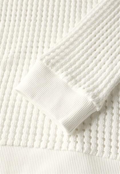 Strick-Look Strukturshirt off white