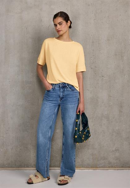 Strick-Look T-Shirt blend yellow