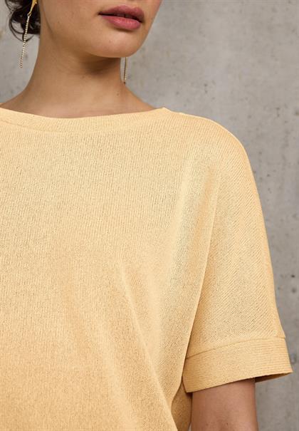 Strick-Look T-Shirt blend yellow
