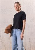 Strick-Look T-Shirt dark void blue