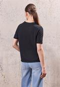 Strick-Look T-Shirt dark void blue