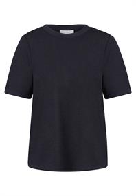 Strick-Look T-Shirt dark void blue