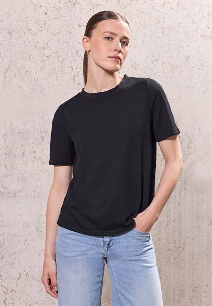 Strick-Look T-Shirt dark void blue