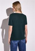 Strick-Look T-Shirt hunter green