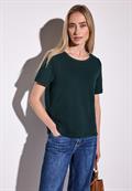 Strick-Look T-Shirt hunter green