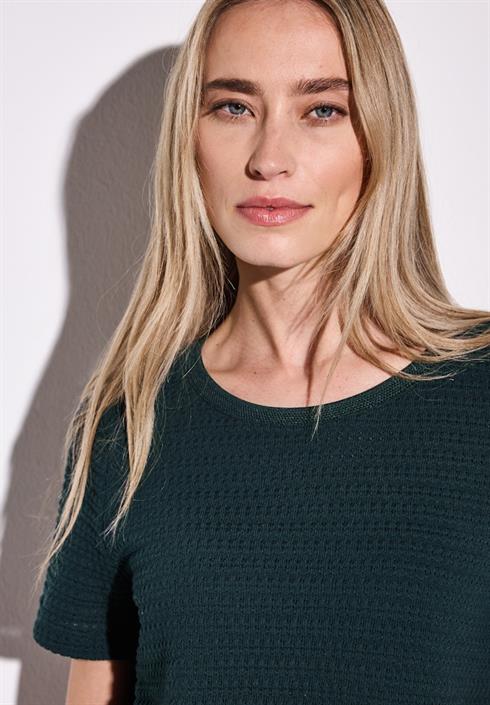 strick-look-t-shirt-hunter-green