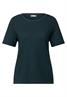 Strick-Look T-Shirt hunter green