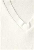 Strick-Look T-Shirt off white