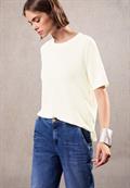 Strick-Look T-Shirt off white
