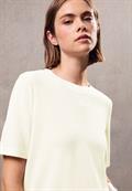Strick-Look T-Shirt off white