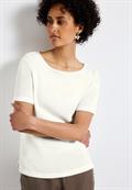 Strick-Look T-Shirt off white