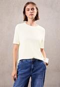Strick-Look T-Shirt off white