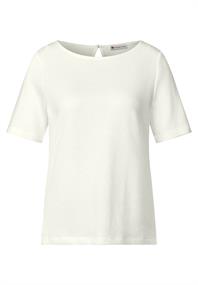 Strick-Look T-Shirt off white