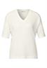Strick-Look T-Shirt off white