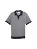 Strick-Poloshirt aus Baumwolle navy white fancy stripe