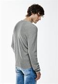 Strick Struktur Pullover cloud grey melange