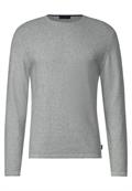 Strick Struktur Pullover cloud grey melange