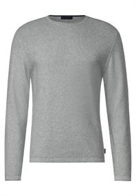 Strick Struktur Pullover cloud grey melange