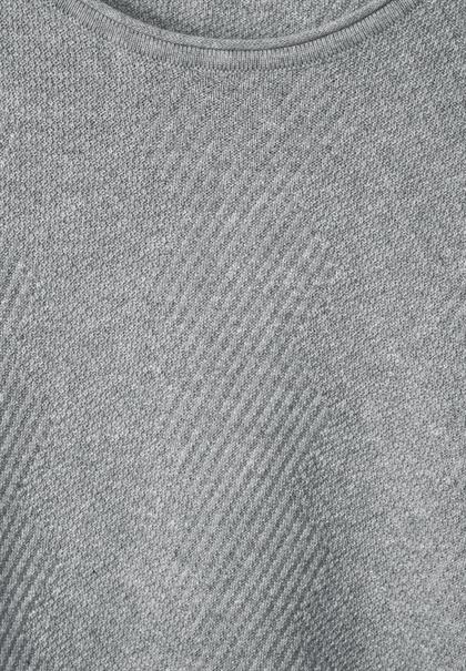 Strick Struktur Pullover cloud grey melange