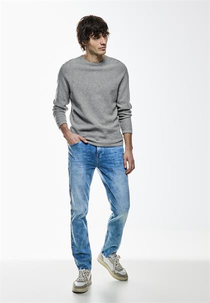 Strick Struktur Pullover cloud grey melange
