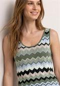 Strick-Top mit Zick-Zack-Muster deep bound green
