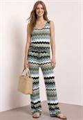 Strick-Top mit Zick-Zack-Muster deep bound green