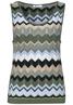 Strick-Top mit Zick-Zack-Muster deep bound green