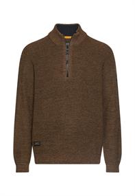 Strick-Troyer in melierter Optik dark brown