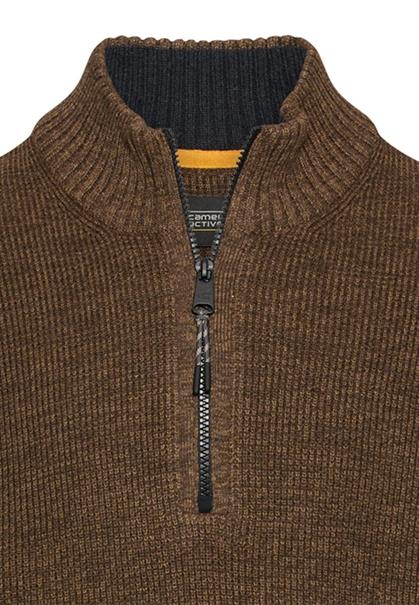 Strick-Troyer in melierter Optik dark brown
