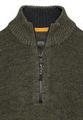 Strick-Troyer in melierter Optik dark olive green