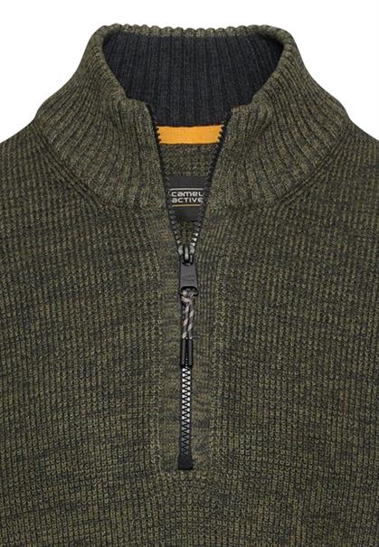 Strick-Troyer in melierter Optik dark olive green